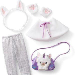 American Girl Wellie Wishers MAGICAL LLAMACORN ACCESSORIES NEW Unicorn Costume